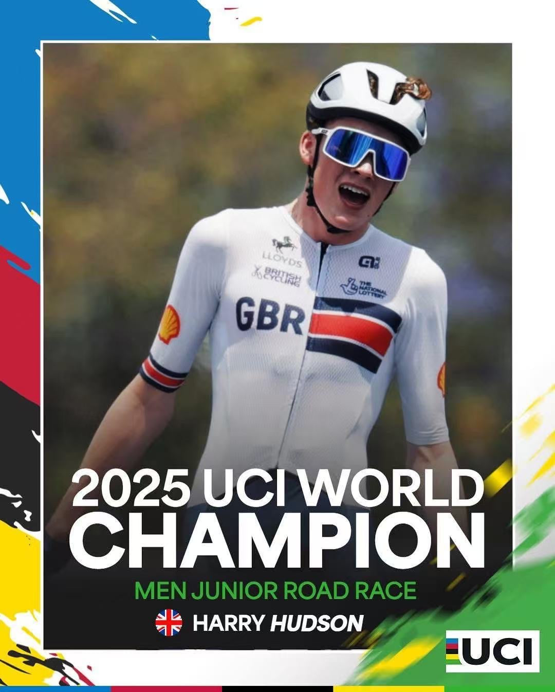 World Champion! Harry Hudson Wins the 2025 Junior Men’s Road Race on the Quick Pro AR:ONE