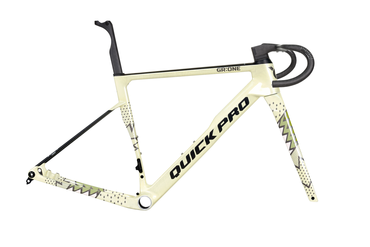 Quick Pro GR ONE gravel frameset in Fresh Grass Green