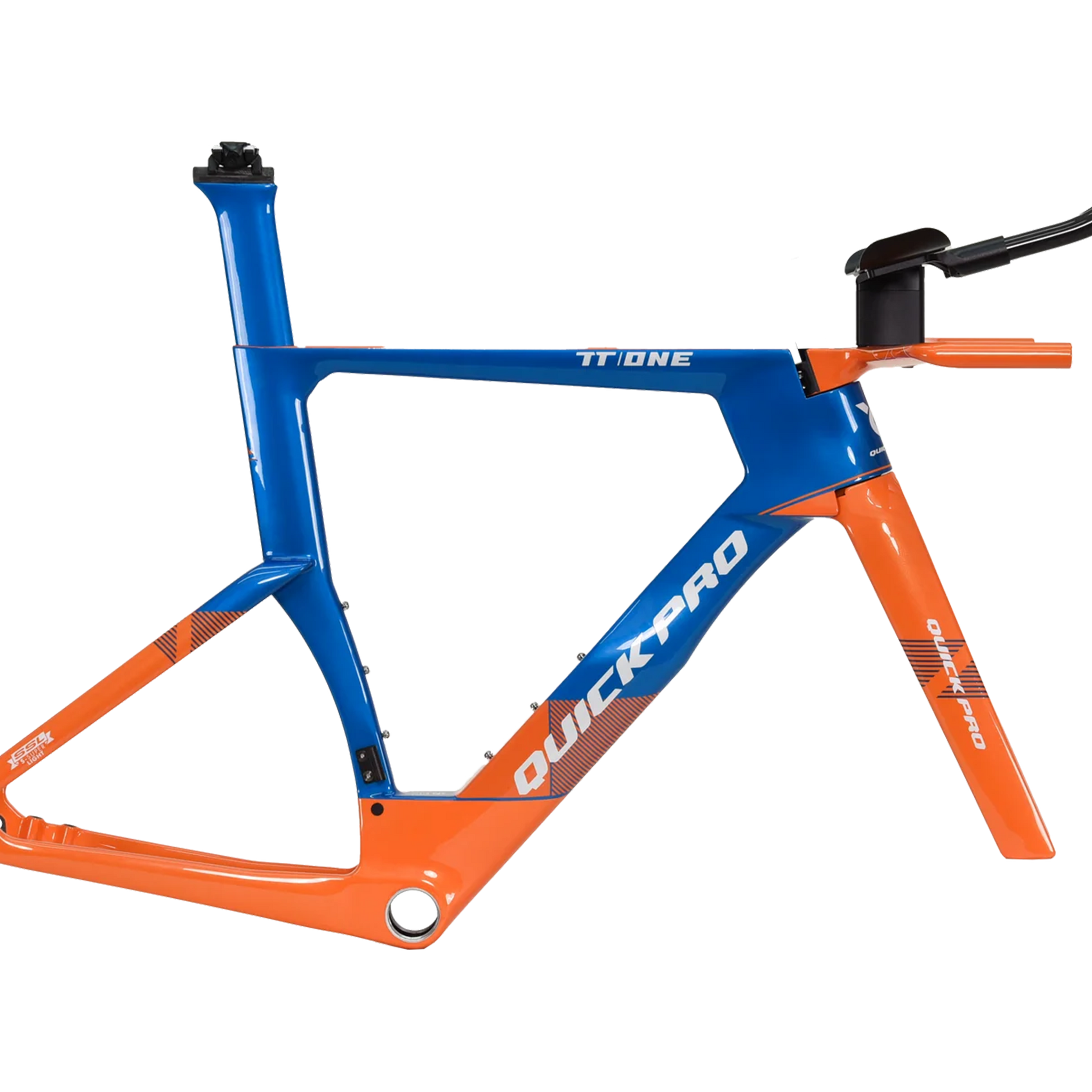Quick Pro TT:ONE time-trial frameset in Wave Orange
